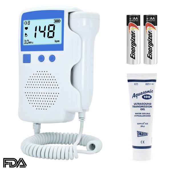 Fetal Doppler Baby Heartbeat Monitor, Pregnancy Doppler for Home Use