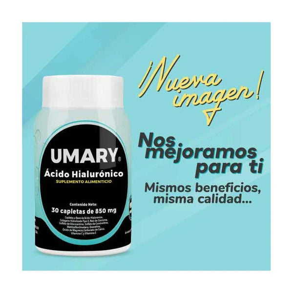 Umary Hyaluronic Acid 30 Caplets 850 mg Pack of 3