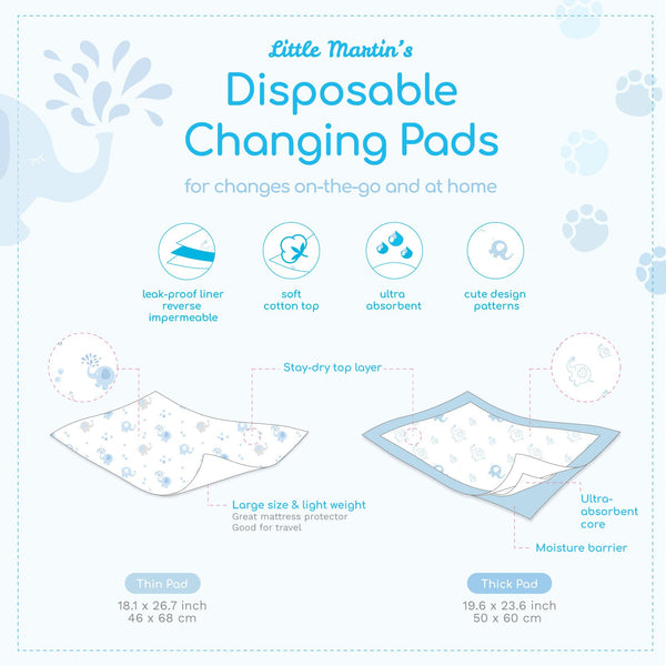 Little Martin's Disposable Changing Pads - 30 Counts