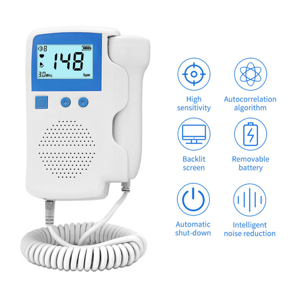 Fetal Doppler Baby Heartbeat Monitor, Pregnancy Doppler for Home Use