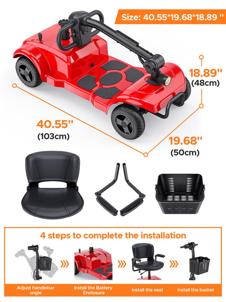 [NEW ARRIVAL] ENGWE Ease1 250W 4 Wheel Folding Electric Scooters Powered Mobility Scooter