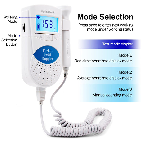 SpringBud FD-300B Fetal Doppler+60g Aquasonic100 Gel